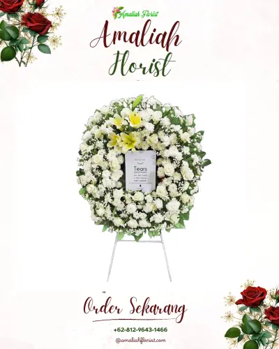 Krans Bunga Duka Cita di Sinabun